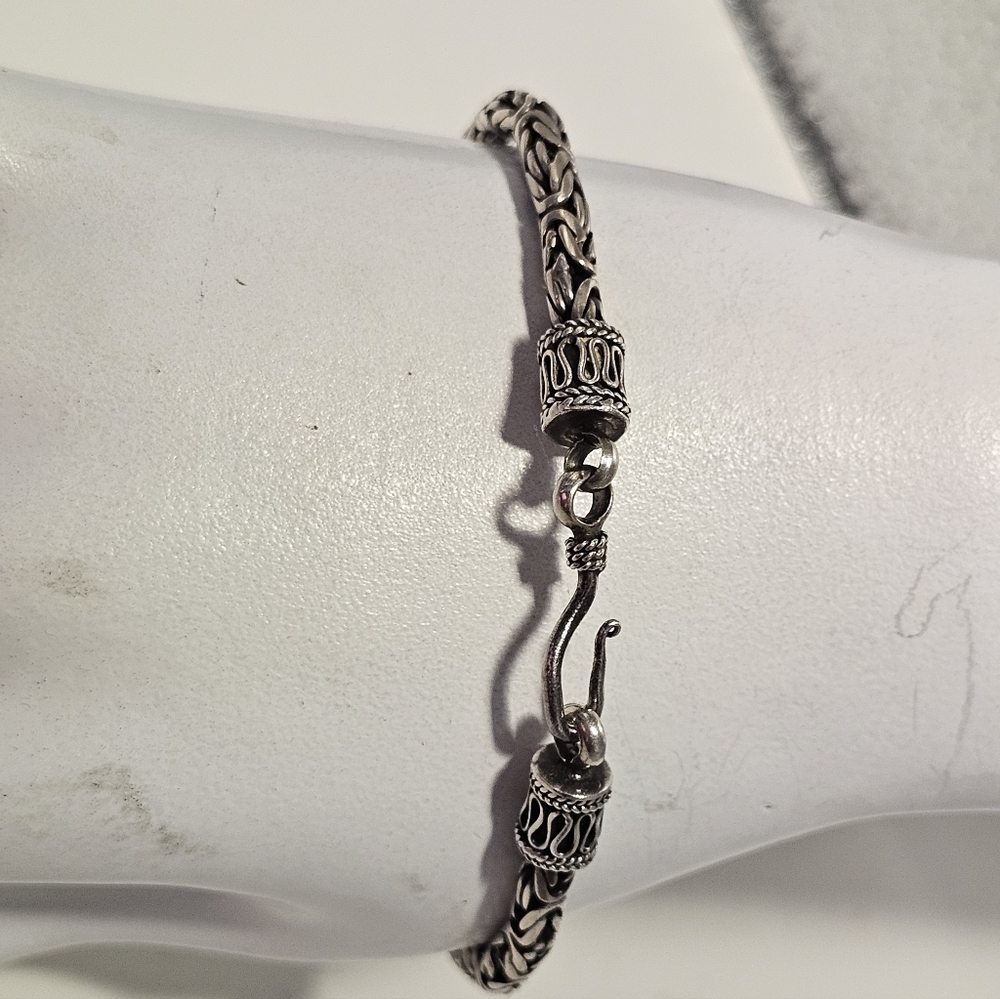 Vintage Sterling Byzatine Chain Bracelet